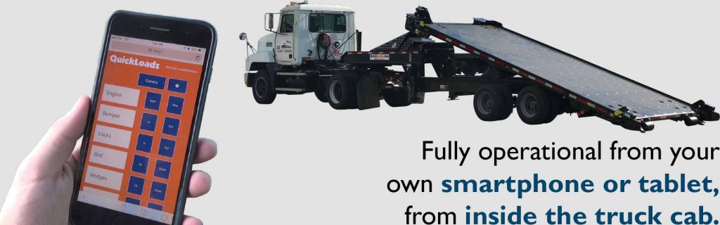 Fully operational from your own smartphone or tablet, from inside the truck cab.