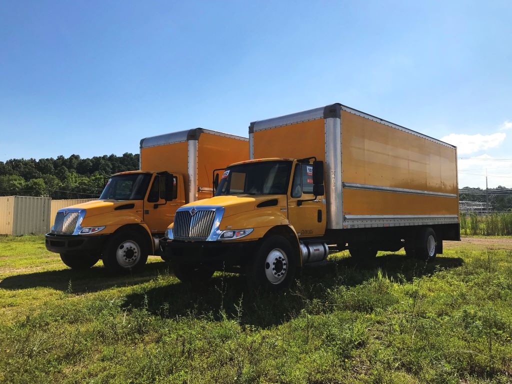 Two of the Penske trucks.